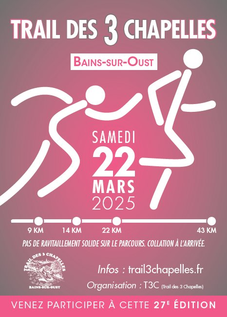 22 mars 2025 - Trail des 3 chapelles - Flyer-2025-recto