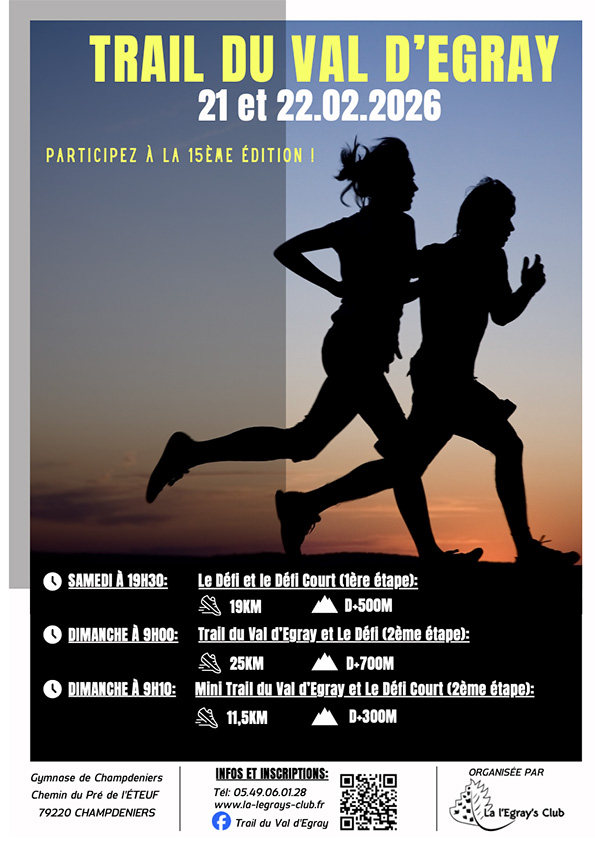 Trail du Val d'EGRAY à CHAMPDENIERS (79)