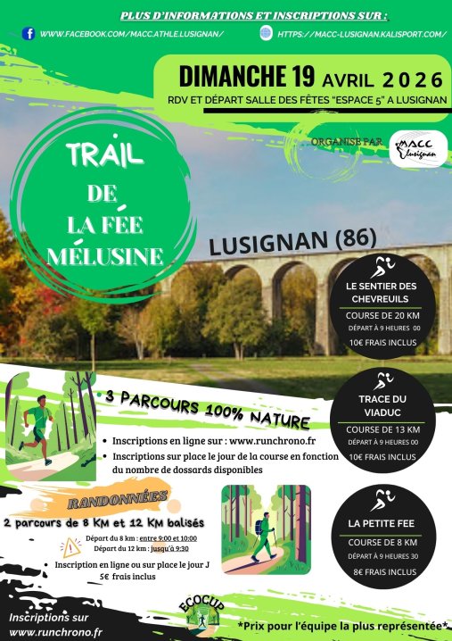 REGLEMENT DU TRAIL DE LA FEE MELUSINE 2026