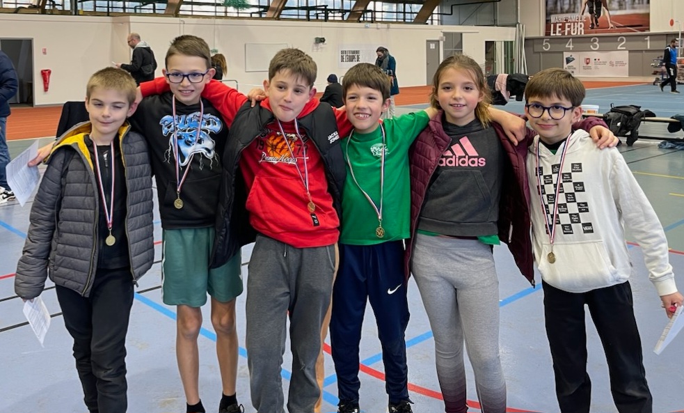 L'équipe des poussins au départ